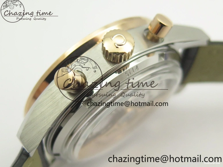 0410 Neat Speedmaster ’57 Co-Axial SS RG OMF 1:1 Best Edition Black Dial On Leather Strap A9300 (Free Leather Strap) 8067